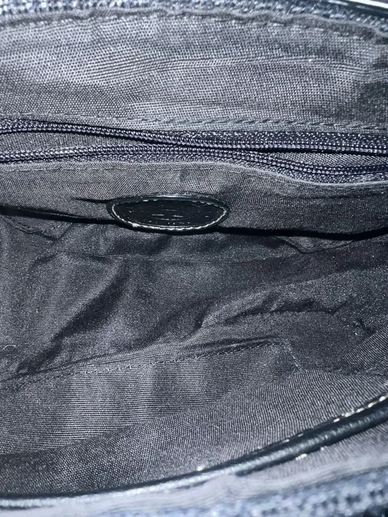 Etienne Aigner Small Black Tweed Leather Trim Crossbody Bag - Picture 6 of 6